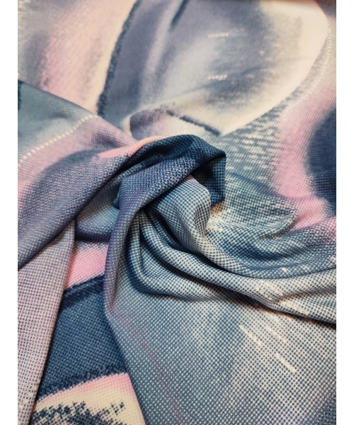 Elastyczna dzianina z fantazyjnym wzorem - piasek pustyni